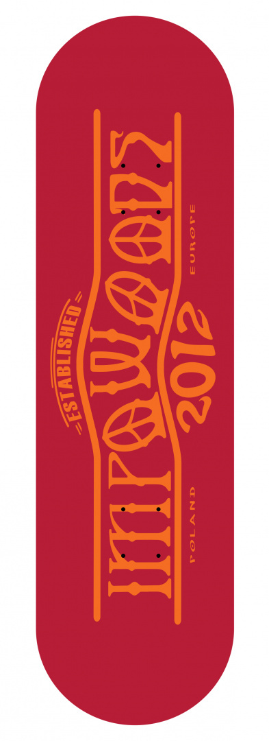 Skateboard - deck Rok Wojownika orange 7.8" Skateboard - deck Rok Wojownika orange 7.8"