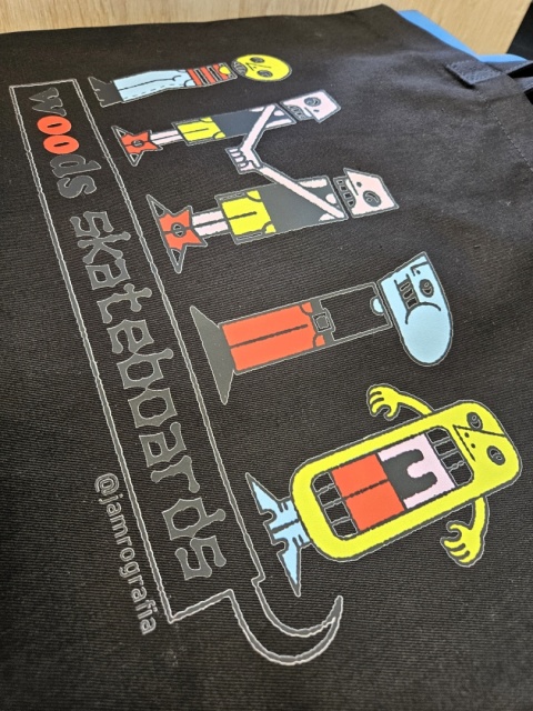 Torba bawelniana czarna Ludziki - IMPOWOODS